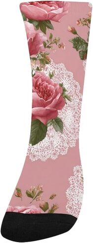 جوارب ربيعية من الدانتيل باللون الوردي للمشي لمسافات طويلة - جوارب شتوية حرارية سميكة دافئة للأطفال الصغار للأولاد والبنات للمدرسة، والارتداء اليومي والأنشطة الخارجية in Kuwait