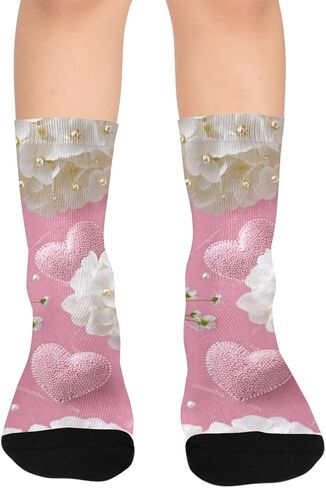 جوارب رومانسية للتنزه سيرًا على الأقدام من الدانتيل - جوارب شتوية حرارية سميكة دافئة للأطفال الصغار للأولاد والبنات للمدرسة، والارتداء اليومي والأنشطة الخارجية in Kuwait