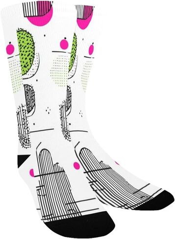 جوارب Doodle Cactus Art للمشي لمسافات طويلة - جوارب شتوية حرارية سميكة دافئة للأطفال الصغار للأولاد والبنات للمدرسة، والارتداء اليومي والأنشطة الخارجية in Kuwait