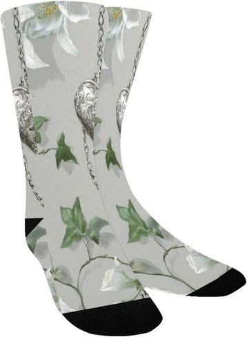 جوارب فضية على شكل قلب بلوم بيضاء للمشي لمسافات طويلة - جوارب شتوية حرارية سميكة دافئة للأولاد والبنات للمدرسة، والارتداء اليومي والأنشطة الخارجية in Kuwait