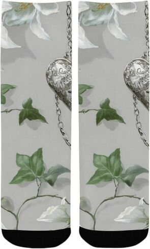 جوارب فضية على شكل قلب بلوم بيضاء للمشي لمسافات طويلة - جوارب شتوية حرارية سميكة دافئة للأولاد والبنات للمدرسة، والارتداء اليومي والأنشطة الخارجية in Kuwait