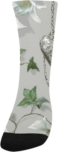 جوارب فضية على شكل قلب بلوم بيضاء للمشي لمسافات طويلة - جوارب شتوية حرارية سميكة دافئة للأولاد والبنات للمدرسة، والارتداء اليومي والأنشطة الخارجية in Kuwait