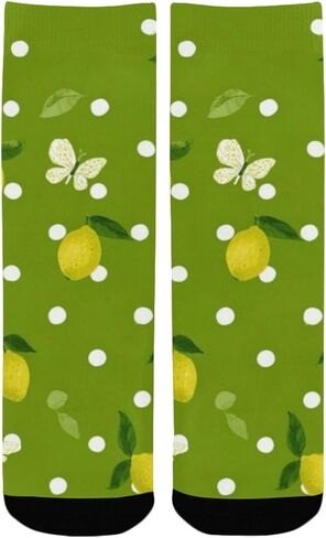 جوارب المشي لمسافات طويلة بطبعة فراشة الليمون - جوارب شتوية حرارية سميكة دافئة للأولاد والبنات للمدرسة، والارتداء اليومي والأنشطة الخارجية in Kuwait