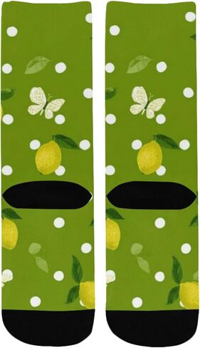 جوارب المشي لمسافات طويلة بطبعة فراشة الليمون - جوارب شتوية حرارية سميكة دافئة للأولاد والبنات للمدرسة، والارتداء اليومي والأنشطة الخارجية in Kuwait