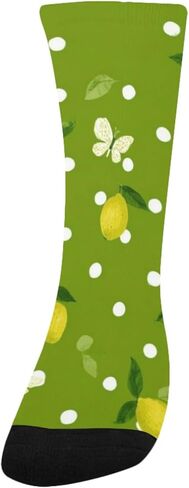 جوارب المشي لمسافات طويلة بطبعة فراشة الليمون - جوارب شتوية حرارية سميكة دافئة للأولاد والبنات للمدرسة، والارتداء اليومي والأنشطة الخارجية in Kuwait