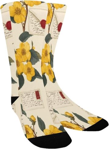 جوارب المشي لمسافات طويلة من Ast Letter Bloom Flowers - جوارب شتوية حرارية سميكة دافئة للأولاد والبنات للمدرسة، والارتداء اليومي والأنشطة الخارجية in Kuwait