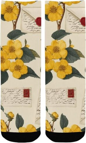جوارب المشي لمسافات طويلة من Ast Letter Bloom Flowers - جوارب شتوية حرارية سميكة دافئة للأولاد والبنات للمدرسة، والارتداء اليومي والأنشطة الخارجية in Kuwait