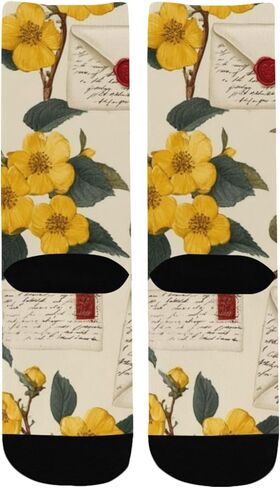 جوارب المشي لمسافات طويلة من Ast Letter Bloom Flowers - جوارب شتوية حرارية سميكة دافئة للأولاد والبنات للمدرسة، والارتداء اليومي والأنشطة الخارجية in Kuwait