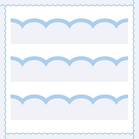 Leinuosen 50.5 FT Bulletin Board Borders 44 PCS أسود وبيضاء خط الموجة الحدودية مع 20 ورقة من نقاط الصقور مرة أخرى إلى الديكور المدرسي للمكتب المدرسي في المنزل (أسود) in Kuwait