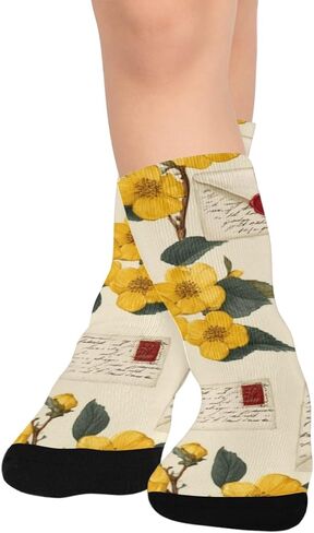 جوارب المشي لمسافات طويلة من Ast Letter Bloom Flowers - جوارب شتوية حرارية سميكة دافئة للأولاد والبنات للمدرسة، والارتداء اليومي والأنشطة الخارجية in Kuwait