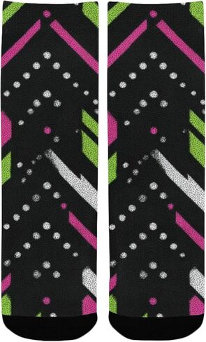 جوارب Bold Geo Motif للمشي لمسافات طويلة - جوارب شتوية حرارية سميكة دافئة للأولاد والبنات الصغار للمدرسة، والارتداء اليومي والأنشطة الخارجية in Kuwait