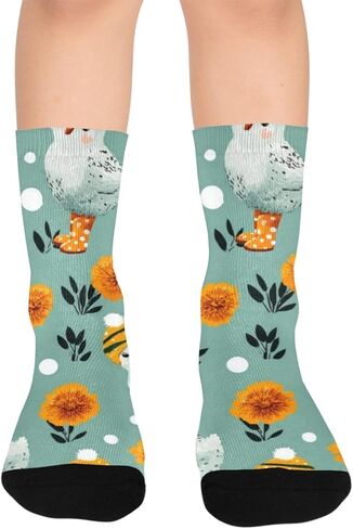 جوارب جاردن تشيك بيضاء للمشي لمسافات طويلة - جوارب شتوية حرارية سميكة دافئة للأطفال الصغار للأولاد والبنات للمدرسة، والارتداء اليومي والأنشطة الخارجية in Kuwait