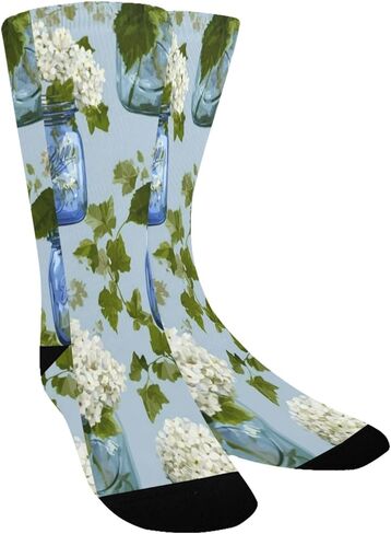 جوارب Hydrangea Jar باللون الأزرق الداكن للمشي لمسافات طويلة - جوارب شتوية حرارية سميكة دافئة للأولاد والبنات للمدرسة، والارتداء اليومي والأنشطة الخارجية in Kuwait