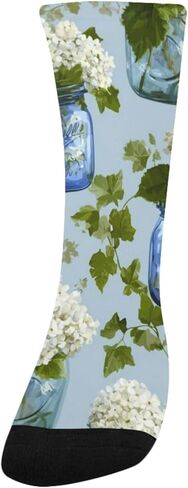 جوارب Hydrangea Jar باللون الأزرق الداكن للمشي لمسافات طويلة - جوارب شتوية حرارية سميكة دافئة للأولاد والبنات للمدرسة، والارتداء اليومي والأنشطة الخارجية in Kuwait