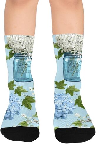 جوارب Hydrangea Jar Spring للمشي لمسافات طويلة - جوارب شتوية حرارية سميكة دافئة للأطفال الصغار للأولاد والبنات للمدرسة، والارتداء اليومي والأنشطة الخارجية in Kuwait
