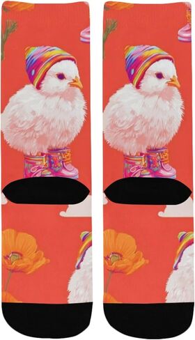 جوارب الشتاء للمشي لمسافات طويلة على شكل زهرة الفرخ - جوارب شتوية سميكة دافئة للأولاد والبنات الصغار للمدرسة، والارتداء اليومي والأنشطة الخارجية in Kuwait