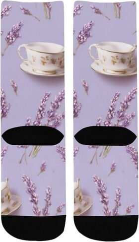 جوارب المشي لمسافات طويلة على شكل الشاي الأرجواني - جوارب شتوية حرارية سميكة دافئة للأولاد والبنات الصغار للمدرسة، والارتداء اليومي والأنشطة الخارجية in Kuwait