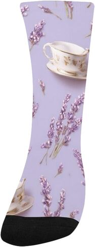 جوارب المشي لمسافات طويلة على شكل الشاي الأرجواني - جوارب شتوية حرارية سميكة دافئة للأولاد والبنات الصغار للمدرسة، والارتداء اليومي والأنشطة الخارجية in Kuwait