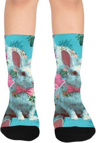 جوارب المشي لمسافات طويلة على شكل أرنب استوائي - جوارب شتوية حرارية سميكة دافئة للأولاد والبنات الصغار للمدرسة، والارتداء اليومي والأنشطة الخارجية in Kuwait