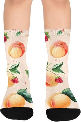 جوارب المشي لمسافات طويلة على شكل فواكه الربيع - جوارب شتوية حرارية سميكة دافئة للأطفال الصغار للأولاد والبنات للمدرسة، والارتداء اليومي والأنشطة الخارجية in Kuwait