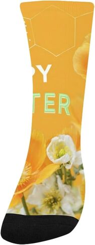 جوارب المشي لمسافات طويلة باللون الأصفر على شكل بيضة عيد الفصح من الخشخاش - جوارب شتوية حرارية سميكة دافئة للأولاد والبنات للمدرسة، والارتداء اليومي والأنشطة الخارجية in Kuwait