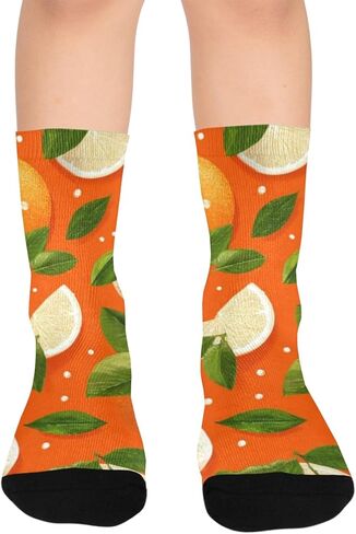 جوارب Juicy Citrus Bloom للمشي لمسافات طويلة - جوارب شتوية حرارية سميكة دافئة للأولاد والبنات للمدرسة، والارتداء اليومي والأنشطة الخارجية in Kuwait