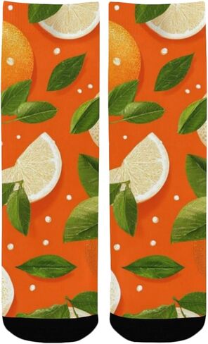 جوارب Juicy Citrus Bloom للمشي لمسافات طويلة - جوارب شتوية حرارية سميكة دافئة للأولاد والبنات للمدرسة، والارتداء اليومي والأنشطة الخارجية in Kuwait