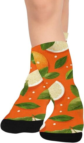 جوارب Juicy Citrus Bloom للمشي لمسافات طويلة - جوارب شتوية حرارية سميكة دافئة للأولاد والبنات للمدرسة، والارتداء اليومي والأنشطة الخارجية in Kuwait