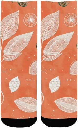 جوارب المشي لمسافات طويلة بزخارف أوراق الشجر - جوارب شتوية حرارية سميكة دافئة للأولاد والبنات الصغار للمدرسة، والارتداء اليومي والأنشطة الخارجية in Kuwait