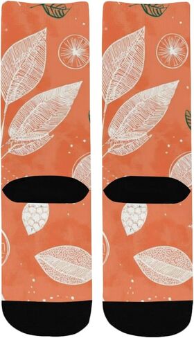 جوارب المشي لمسافات طويلة بزخارف أوراق الشجر - جوارب شتوية حرارية سميكة دافئة للأولاد والبنات الصغار للمدرسة، والارتداء اليومي والأنشطة الخارجية in Kuwait