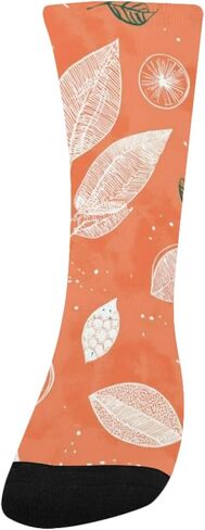 جوارب المشي لمسافات طويلة بزخارف أوراق الشجر - جوارب شتوية حرارية سميكة دافئة للأولاد والبنات الصغار للمدرسة، والارتداء اليومي والأنشطة الخارجية in Kuwait