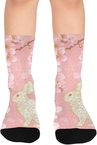 جوارب التنزه سيرًا على الأقدام من الدانتيل باللون الوردي - جوارب شتوية حرارية سميكة دافئة للأولاد والبنات للمدرسة، والارتداء اليومي والأنشطة الخارجية in Kuwait