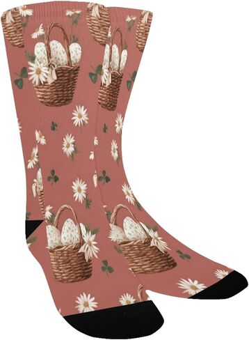 جوارب عيد الفصح باللون البرتقالي للمشي لمسافات طويلة - جوارب شتوية حرارية سميكة دافئة للأولاد والبنات للمدرسة، والارتداء اليومي والأنشطة الخارجية in Kuwait