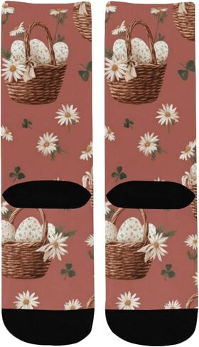 جوارب عيد الفصح باللون البرتقالي للمشي لمسافات طويلة - جوارب شتوية حرارية سميكة دافئة للأولاد والبنات للمدرسة، والارتداء اليومي والأنشطة الخارجية in Kuwait