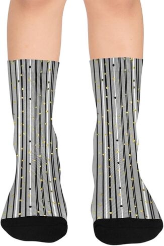 جوارب مخططة بنقاط على شكل قلب للمشي لمسافات طويلة - جوارب شتوية حرارية سميكة دافئة للأطفال الصغار للأولاد والبنات للمدرسة، والارتداء اليومي والأنشطة الخارجية in Kuwait