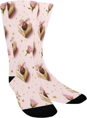 جوارب ذهبية للمشي على شكل قلب - جوارب شتوية حرارية سميكة دافئة للأطفال الصغار للأولاد والبنات للمدرسة، والارتداء اليومي والأنشطة الخارجية in Kuwait