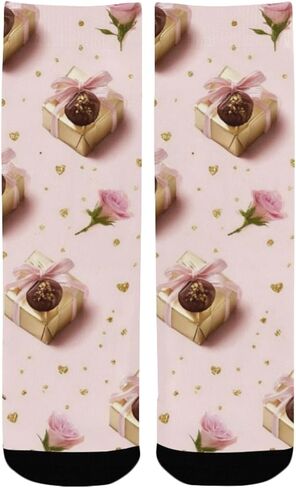 جوارب ذهبية للمشي على شكل قلب - جوارب شتوية حرارية سميكة دافئة للأطفال الصغار للأولاد والبنات للمدرسة، والارتداء اليومي والأنشطة الخارجية in Kuwait