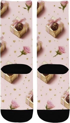 جوارب ذهبية للمشي على شكل قلب - جوارب شتوية حرارية سميكة دافئة للأطفال الصغار للأولاد والبنات للمدرسة، والارتداء اليومي والأنشطة الخارجية in Kuwait