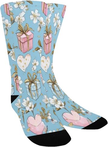 جوارب سويت جيفت موتيف باللون الأزرق للمشي لمسافات طويلة - جوارب شتوية حرارية سميكة دافئة للأولاد والبنات للمدرسة، والارتداء اليومي والأنشطة الخارجية in Kuwait