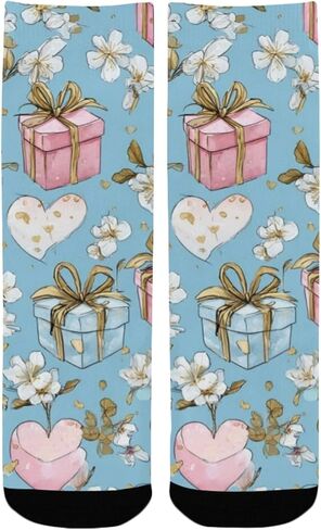 جوارب سويت جيفت موتيف باللون الأزرق للمشي لمسافات طويلة - جوارب شتوية حرارية سميكة دافئة للأولاد والبنات للمدرسة، والارتداء اليومي والأنشطة الخارجية in Kuwait