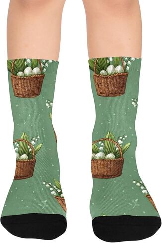 جوارب المشي لمسافات طويلة لعيد الفصح من ليلي آند فالي - جوارب شتوية حرارية سميكة دافئة للأولاد والبنات الصغار للمدرسة، والارتداء اليومي والأنشطة الخارجية in Kuwait