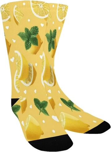 جوارب المشي لمسافات طويلة على شكل قلب بالليمون والنعناع - جوارب شتوية حرارية سميكة دافئة للأطفال الصغار للأولاد والبنات للمدرسة، والارتداء اليومي والأنشطة الخارجية in Kuwait