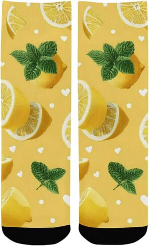 جوارب المشي لمسافات طويلة على شكل قلب بالليمون والنعناع - جوارب شتوية حرارية سميكة دافئة للأطفال الصغار للأولاد والبنات للمدرسة، والارتداء اليومي والأنشطة الخارجية in Kuwait