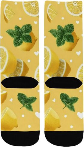 جوارب المشي لمسافات طويلة على شكل قلب بالليمون والنعناع - جوارب شتوية حرارية سميكة دافئة للأطفال الصغار للأولاد والبنات للمدرسة، والارتداء اليومي والأنشطة الخارجية in Kuwait