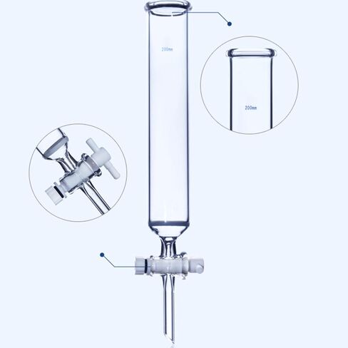 16/22/30/40mm 200/300400mm Glass Sand Core Chromatography Column Labrotary Glassware Experiment(22x400mm Glass) in Saudi Arabia
