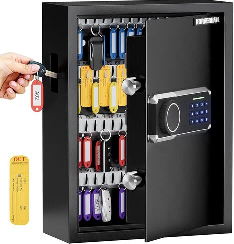 صندوق قفل المفتاح الإلكتروني ذو 103 وضعيات شديدة التحمل من KornerBatl مع فتحة مفتاح مضادة للسرقة وعلامات خروج للمفاتيح، حامل جداري لصندوق المفاتيح مع رمز للمكتب المنزلي in Kuwait