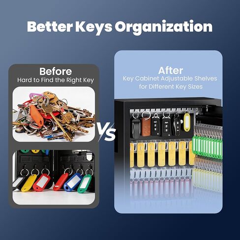 صندوق قفل المفتاح الإلكتروني ذو 103 وضعيات شديدة التحمل من KornerBatl مع فتحة مفتاح مضادة للسرقة وعلامات خروج للمفاتيح، حامل جداري لصندوق المفاتيح مع رمز للمكتب المنزلي in Kuwait