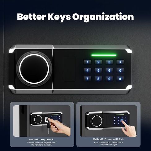 صندوق قفل المفتاح الإلكتروني ذو 103 وضعيات شديدة التحمل من KornerBatl مع فتحة مفتاح مضادة للسرقة وعلامات خروج للمفاتيح، حامل جداري لصندوق المفاتيح مع رمز للمكتب المنزلي in Kuwait