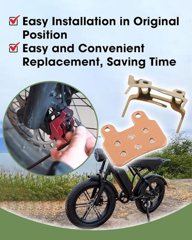 قطعتان من وسادات فرامل الدراجة الإلكترونية البديلة تناسب Ridstar Q20 Q20 Pro H26 Pro E-Bicycles XD-KLBS-DOTS وXOD فرجار الفرامل الهيدروليكية للخلف الأمامي in Kuwait