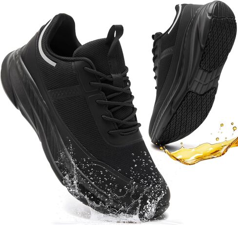 QIJGS الرجال عدم الانزلاق العمل أحذية رياضية مطعم خدمة الطعام تنفس مقاومة للماء أحذية مشي الشيف المطبخ الأحذية Zapatos Trabajo in Kuwait